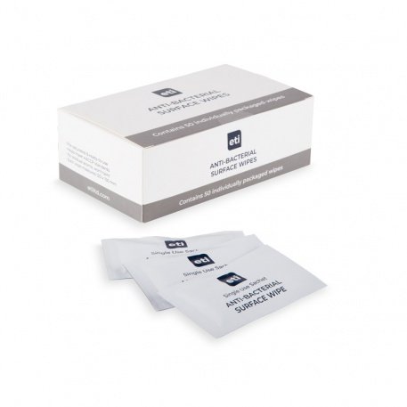 Antibacterial surface wipes carton of 50