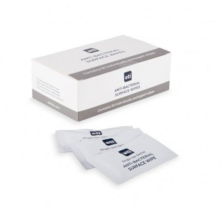 Antibacterial surface wipes carton of 50