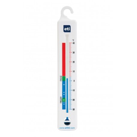 vertical spirit-filled fridge thermometer